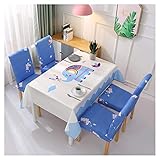 GUOCU Mantel Rectangular Impermeable Antimanchas Algodón Lino Mantel de Mesa Decoración para Cocina Comedor Fiesta Mantel Silla Juego de Tela Elefante 120 * 120