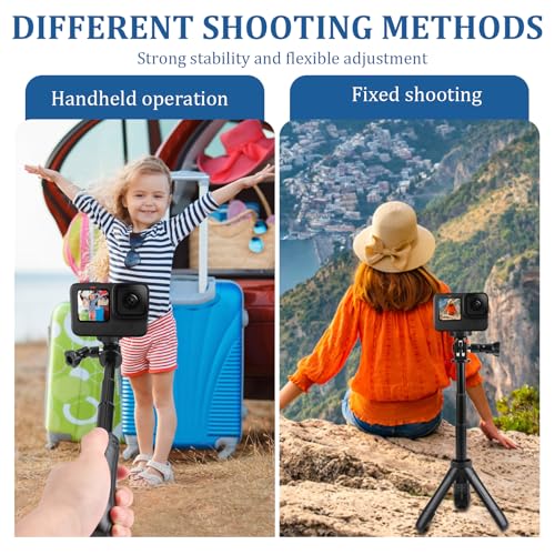 23cm/Inch Mini Tripod Selfie Stick for Camera, Webcam Stand, Compatible with Action Cameras GoPro EK7000/EK7000 Pro, Brave 7, V50X/V50 Pro/V50 Elite, Brave 4 Pro & Other Action - Image 4