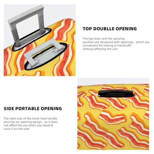 Luggage Cover Protector - Cartoon Bacon Print Fit 22-24 Inch Suitcase Covers for Luggage4