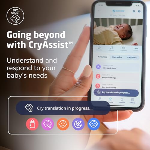 Maxi-Cosi See Pro 360 Baby Monitor with CryAssist™ AI Cry Translation, 2K HD camera with PTZ, Secure Non Wi-Fi 5 inch parent unit, 10 hour battery, Soothing Lullabies, 2-way audio - image 4