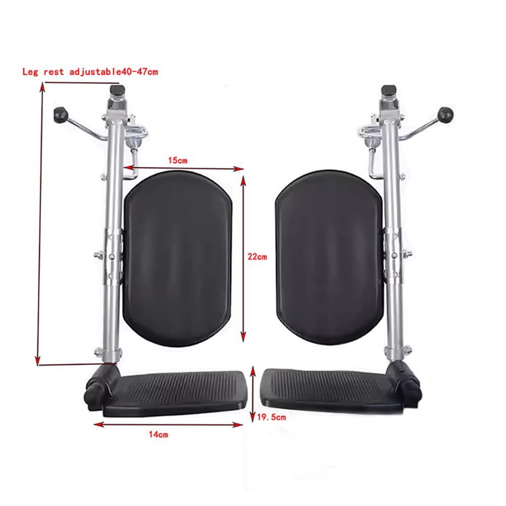 Regulowane podnóżki do wózków dziecięcych (para) | Nośność 100 kg/ | Regulacja wysokości 40-70 cm i kąt 90°-180° | Szybki montaż, dla użytkowników wózków inwalidzkich i personelu serwisowego