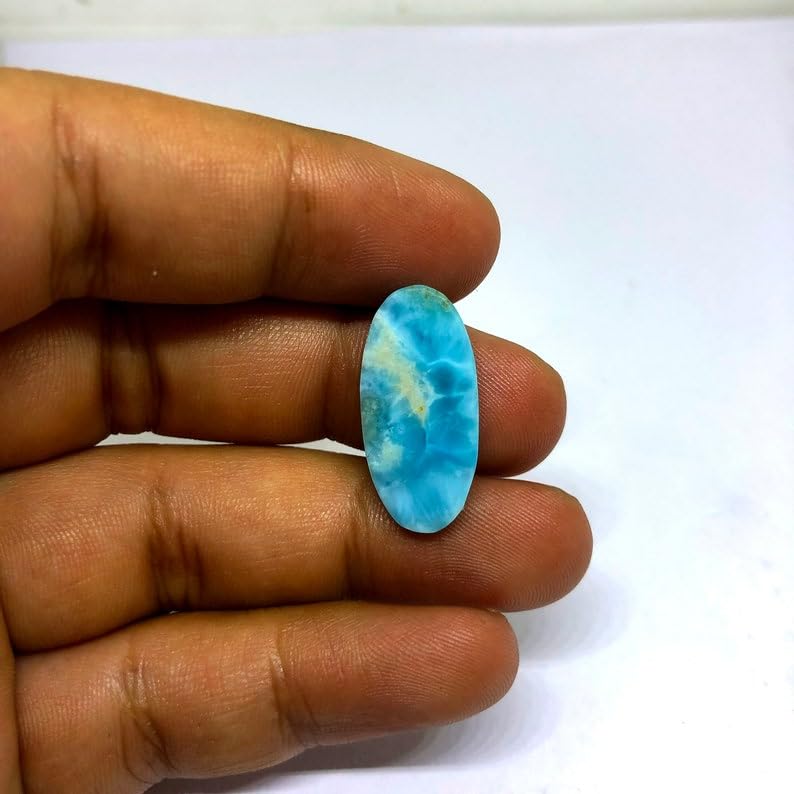 Larimar cabochon en vrac pour fabrication de bijoux pendentif et bague fait main fait maison