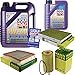 Produktbild QR-PARTS 69341091 Filter Set Inspektionspaket 6 Liter Motoröl Leichtlauf High Tech 5W-40 MANN-FILTER Innenraumfilter Luftfilter Ölfilter
