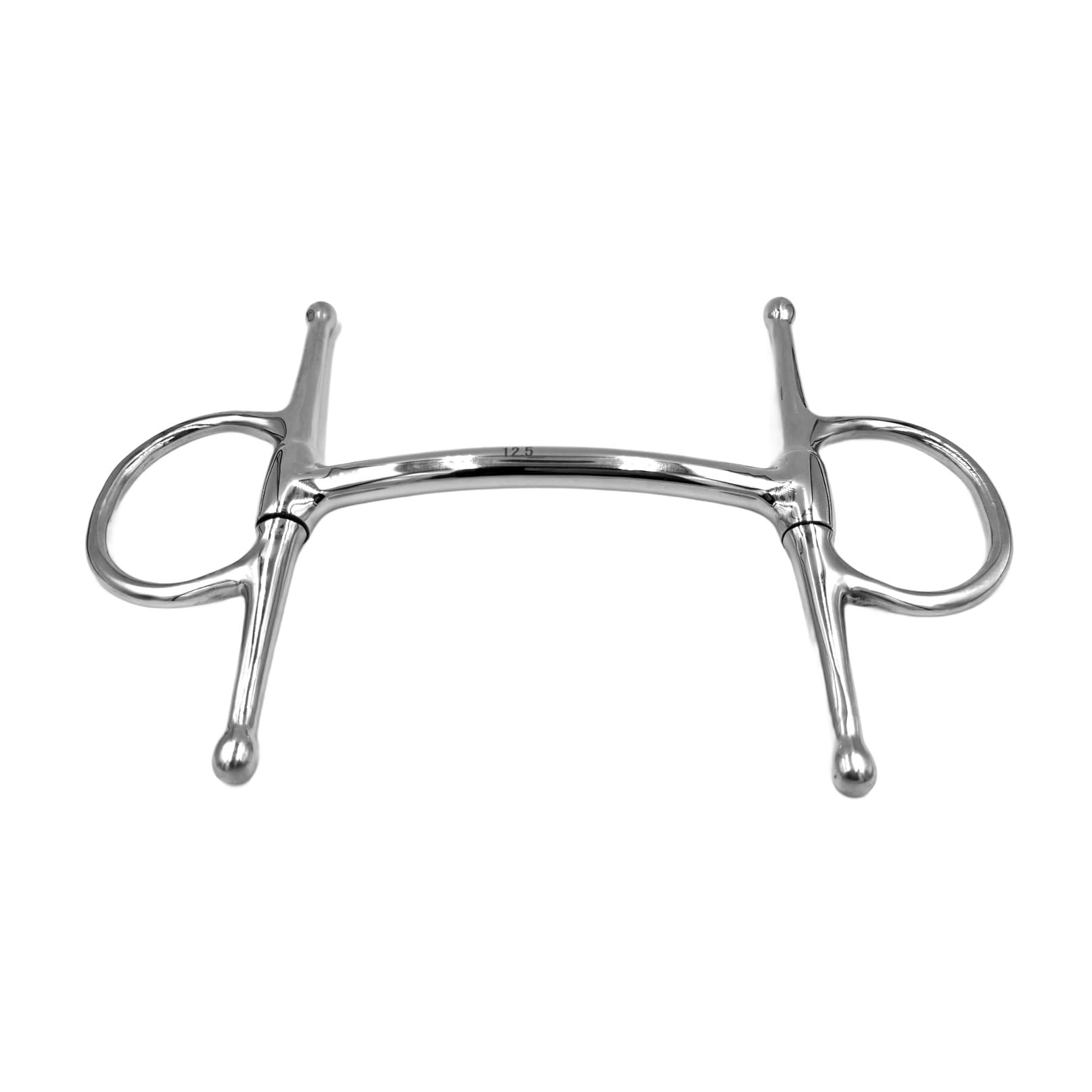 Equine Smile ES0100 ErgoBit Snaffle Bit Thigh Snaffle Bar Bit Thickness 16 mm (12.5 cm), silver