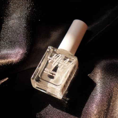 Image of Nails & More Glossy Top Coat, Argan Oil-Infused Gel Shine, High-Shine Nail Polish Sealer, Long-Lasting | 10ml
