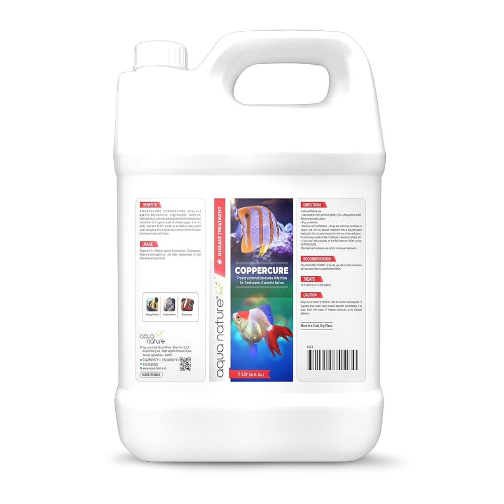 AquaNature CopperCure Treats External Parasites Infection for Freshwater & Marine Water Fishes (1Ltr) (B08TWZ79W6) Amazon Price History, Amazon Price Tracker