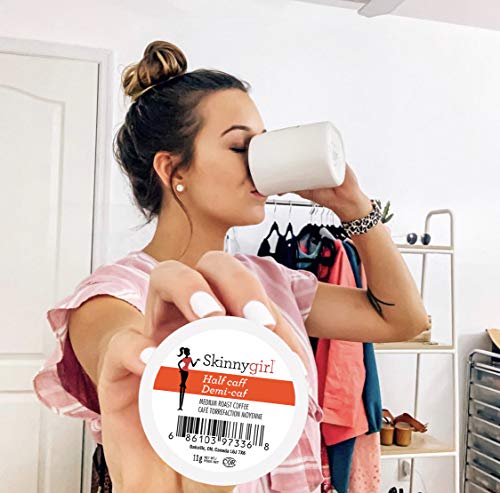 Skinnygirl Half Caff Coffee Pods For Keurig K Cups Brewers, Reduced Caffeine Medium Roast Coffee In Single Serve Cups, 24 Count #TOP3