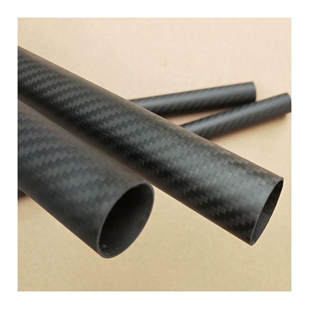 2pcs Carbon Fiber Tube, Length 500mm 3K Twill Matte High Composite Hardness Material for Model Plant Protection Aircraft (Color : 2pcs 28x26x500mm)