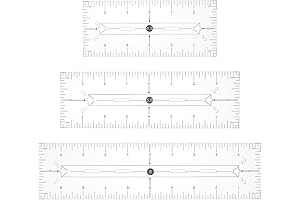 BENECREAT Acrylic Zipper Pocket Template Rulers