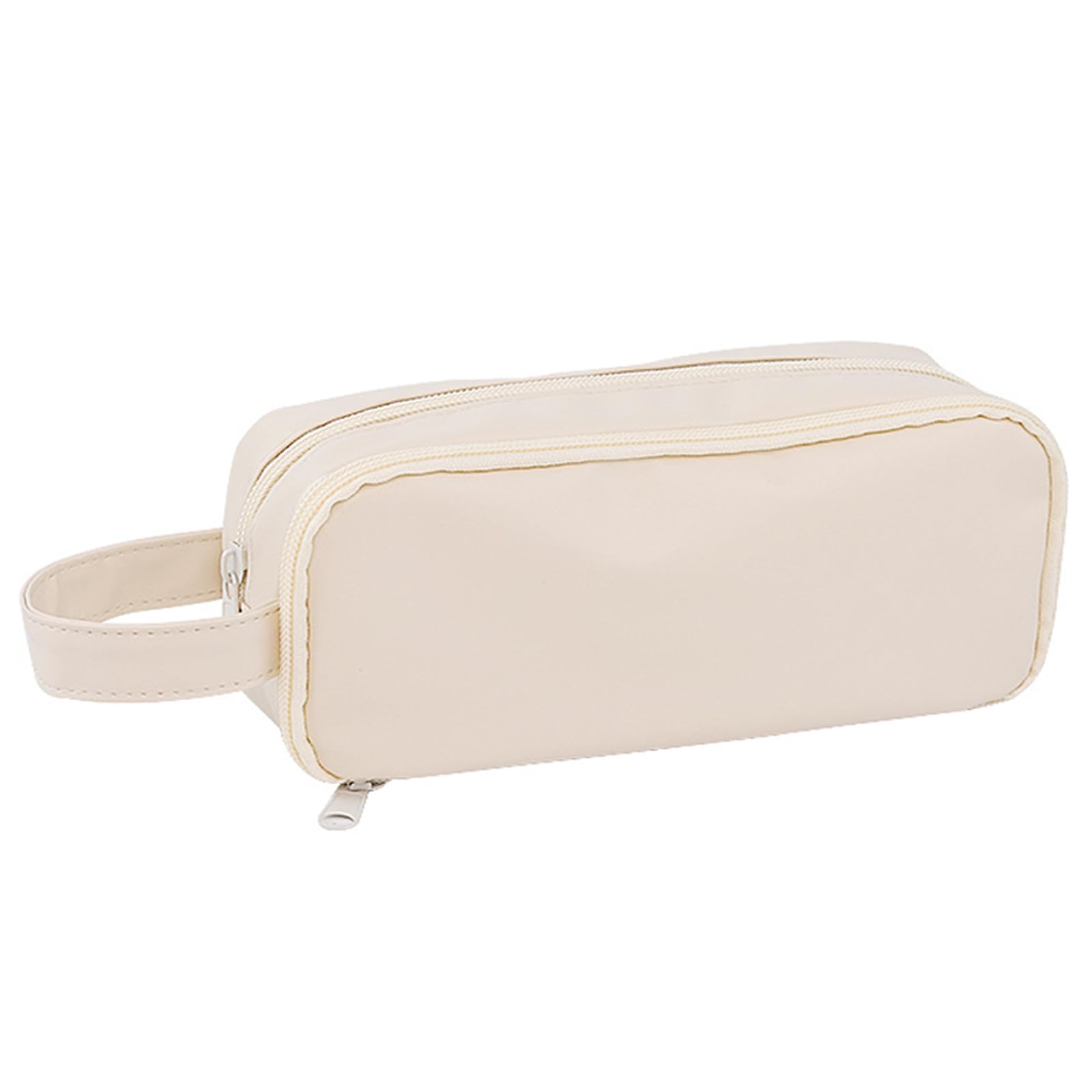 Torytoe Estuche Escolar de Grande Capacidad Expandible, Estuches Lápices Organizador de Papeleria Bolsa de Lápiz Maquillaje, Portable Lapicero para Niña, Niños, Adolescentes, Estudiantes (Beige)