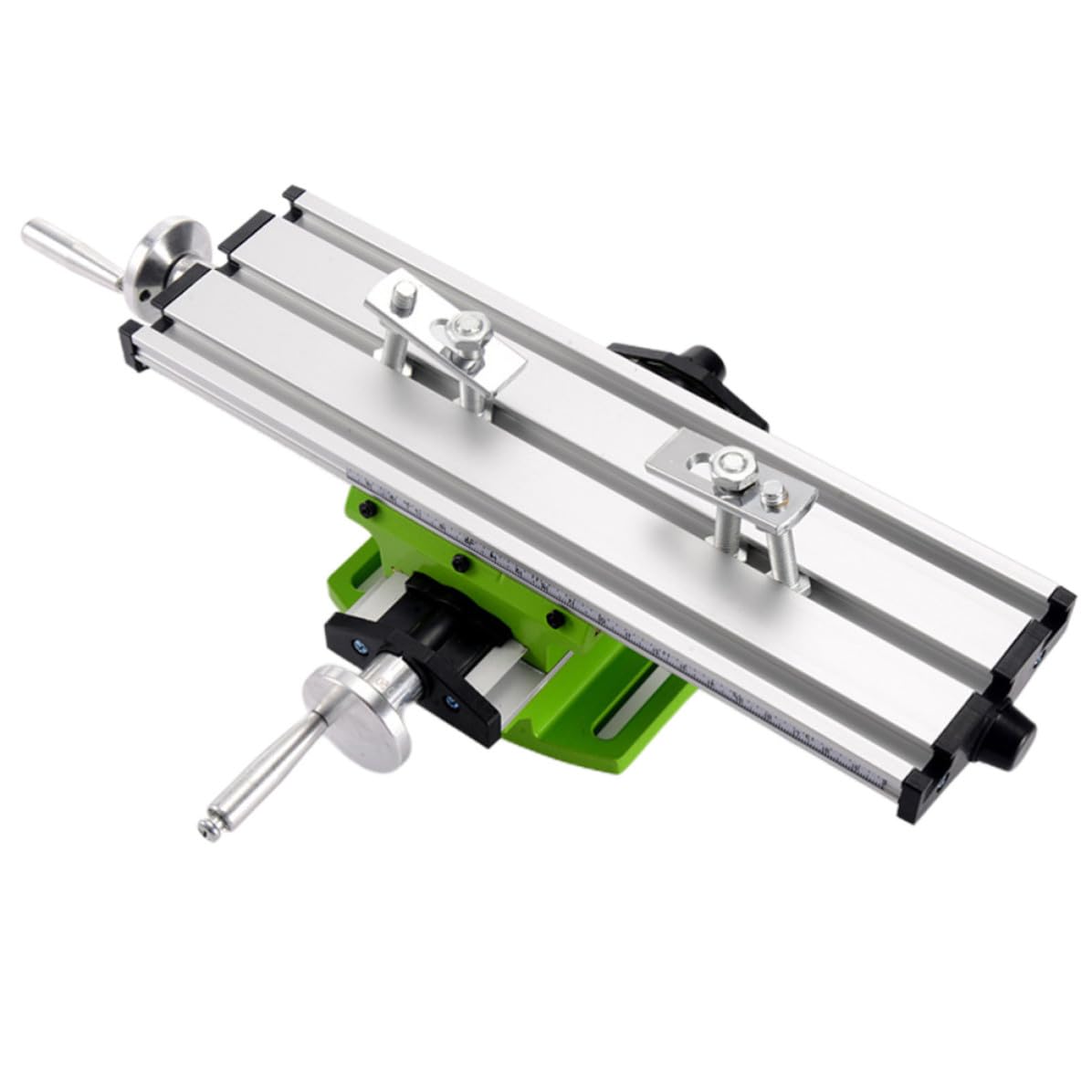 Zerodeko Supporto Base Multifunzione Argento e Verde Chiaro per Trapano da Banco in Lega di Alluminio Fissaggio Stabile per Trapano Elettrico per Officina e Precisione