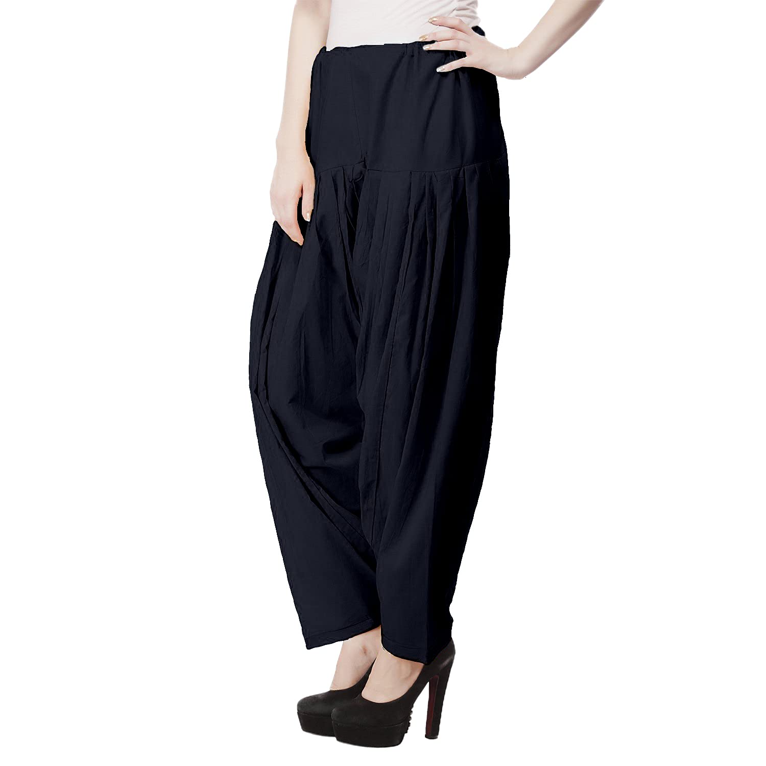 CRAFTSTRIBECotton Patiala Salwar Punjabi Patiyala Trouser Free Size Yoga Pants for Women