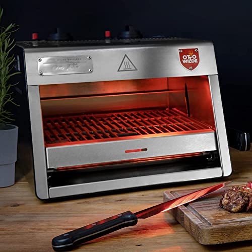 Otto Wild The Otto Grill Pro Outdoor Infrared Steak Grill Bundle With Cuisinart Advantage 12-Piece Gray Knife Set With Blade Guards (E6Ottogp) #TOP4
