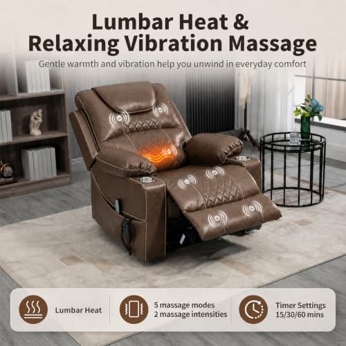 Image of Oversized Power Lift Recliner for Big & Tall, 400 LBS, 25 inch Wide