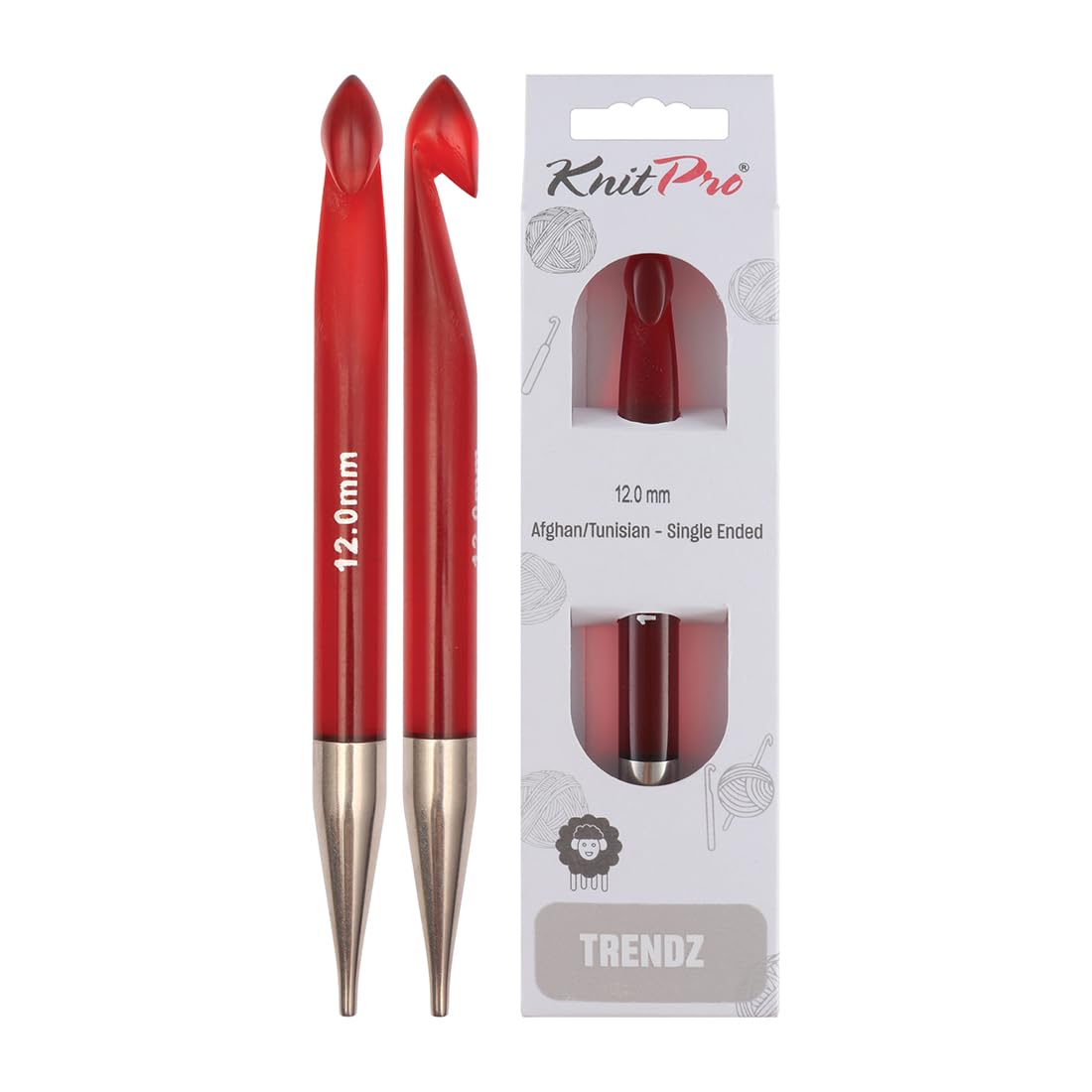 KnitPro Trendz Afghan/Tunisian Crochet Hook | 12.00mm