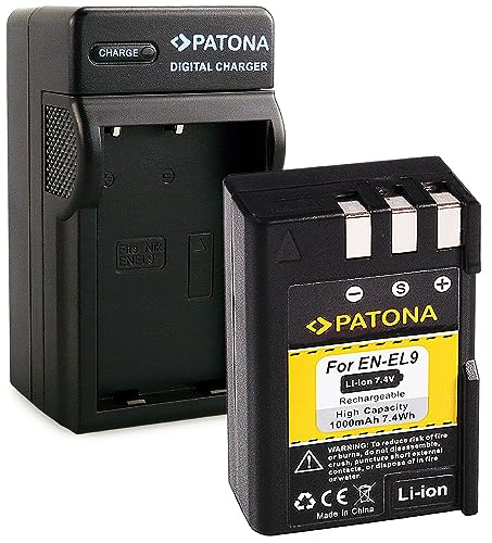 PATONA 3in1 Caricabatteria + Batteria EN-EL9 /