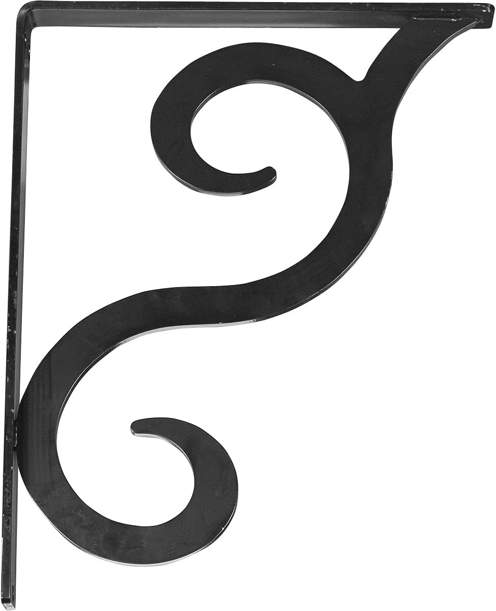 Ekena Millwork BKTM01X12X15SBE 1 1/2-Inch W x 12-Inch D x 15-Inch H Bedford Single, Wrought Iron Bracket
