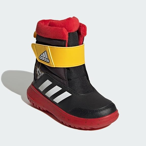 adidas Kids Boys Winterplay Mickey Pull On Casual Boots Ankle - Black