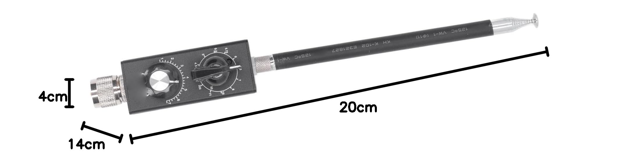 Antena QRP HF de Onda Corta, Antena Portátil Sintonizada de Banda Completa Direccionalidad Fuerte 20W 3, 5 a 470MHZ para Interiores