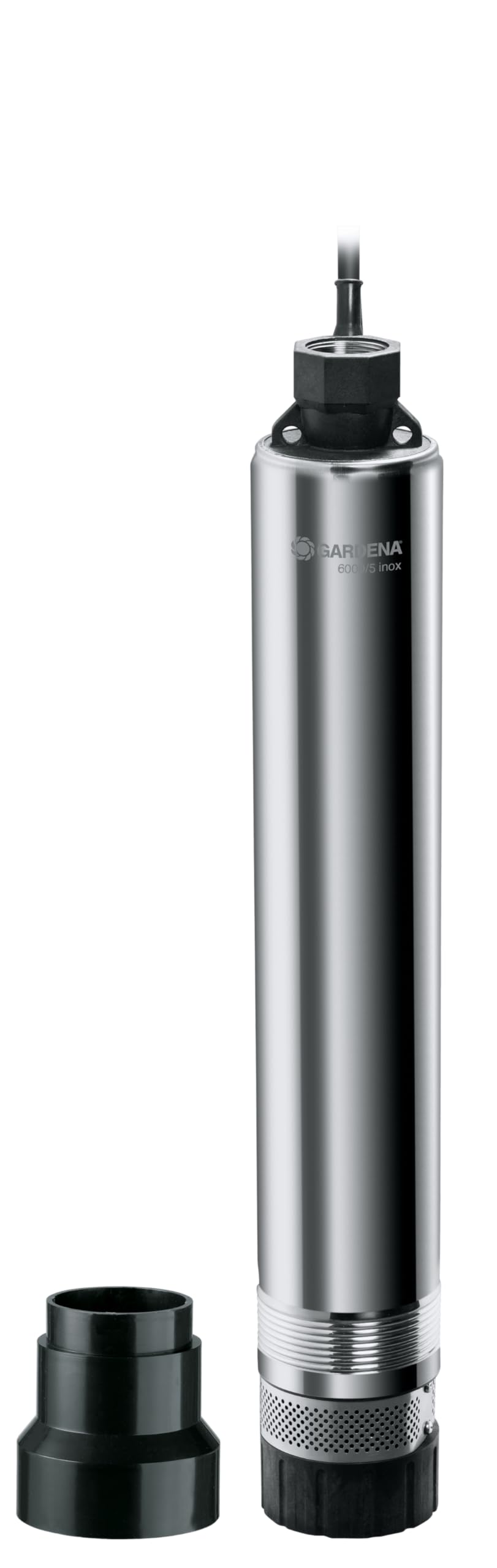 Gardena pompa per pozzi artesiani Premium 6000/5 inox: pompa per pozzi con portata di 6000 l/h, in acciaio inox, incl. protezione integrata contro la marcia a secco (1492-20)