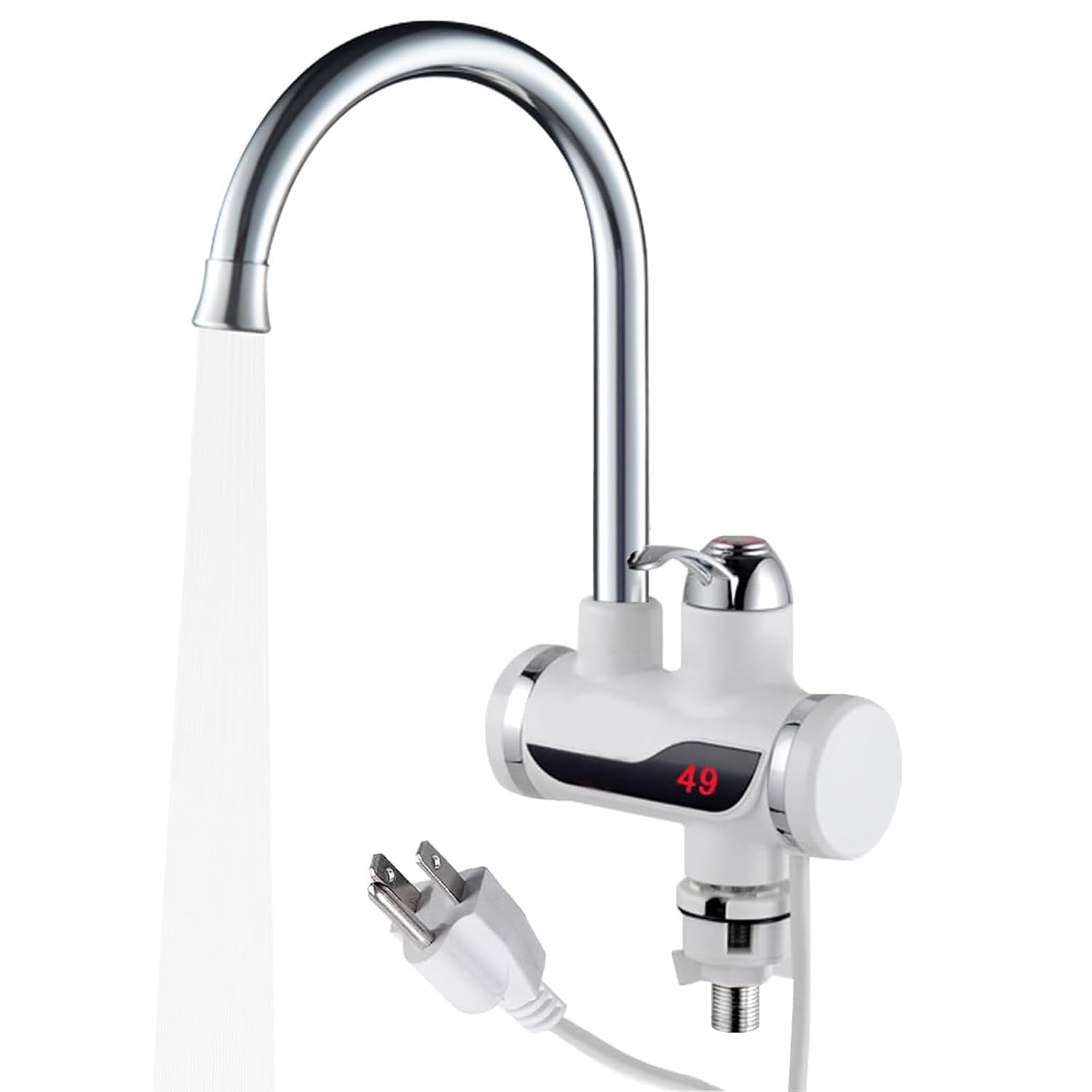 Instant Electric Water Heater Faucet (3000W) Tankless Hot Water Heater for Kitchen&Bathroom,Energy-Efficient with Adjustable Temperature Control,LED Electr-image-18