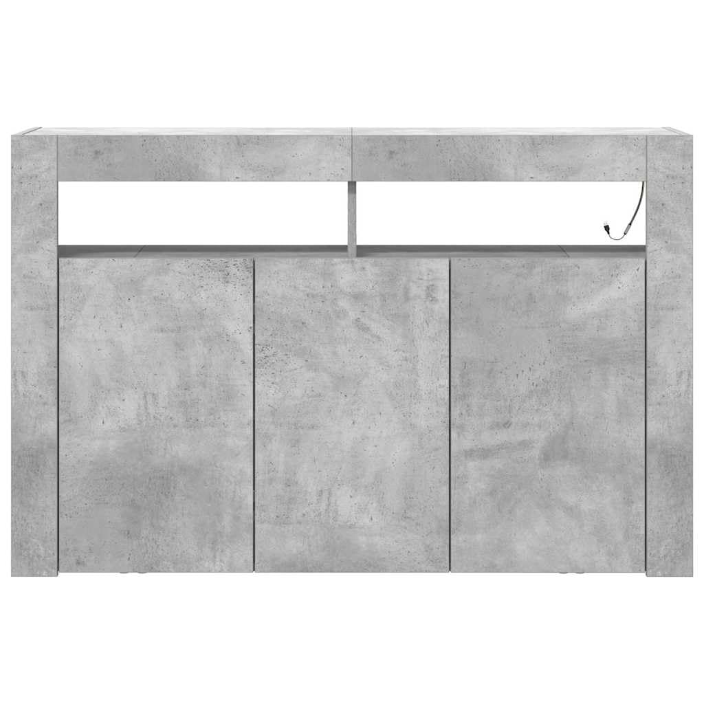 Générique Buffet Gris Béton Bois Reconstitué 116 x 30 x 75 cm Rectangulaire,Meubles,Armoires & Meubles de Rangement,Buffets & bahuts,Gris,38.3 KG,3333879