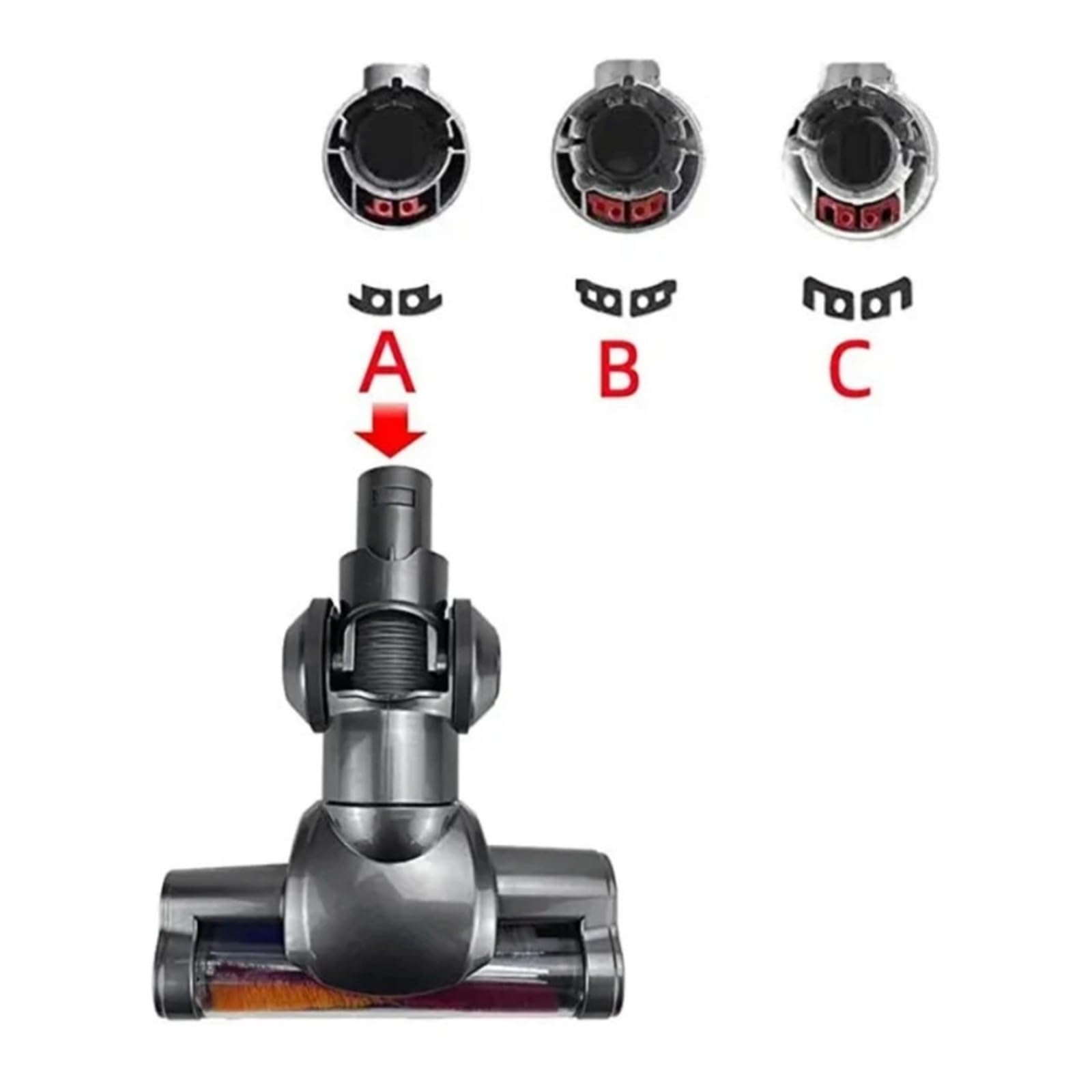Compatibile Con Dyson V6 DC44 DC45 DC58 DC59 DC61 DC62 DC74 Testina for Aspirapolvere Testina for Accessori Spazzola for Pavimenti Motorizzata