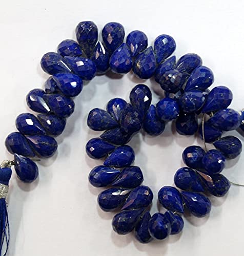 Lapis lazuli perles en fil briolette goutte facettée pour création bijoux DIY