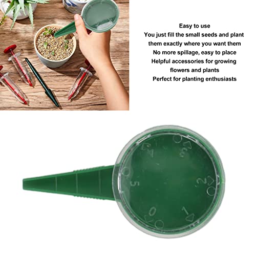10 piezas dispensador manual para semillas reusable verde miniatura 6