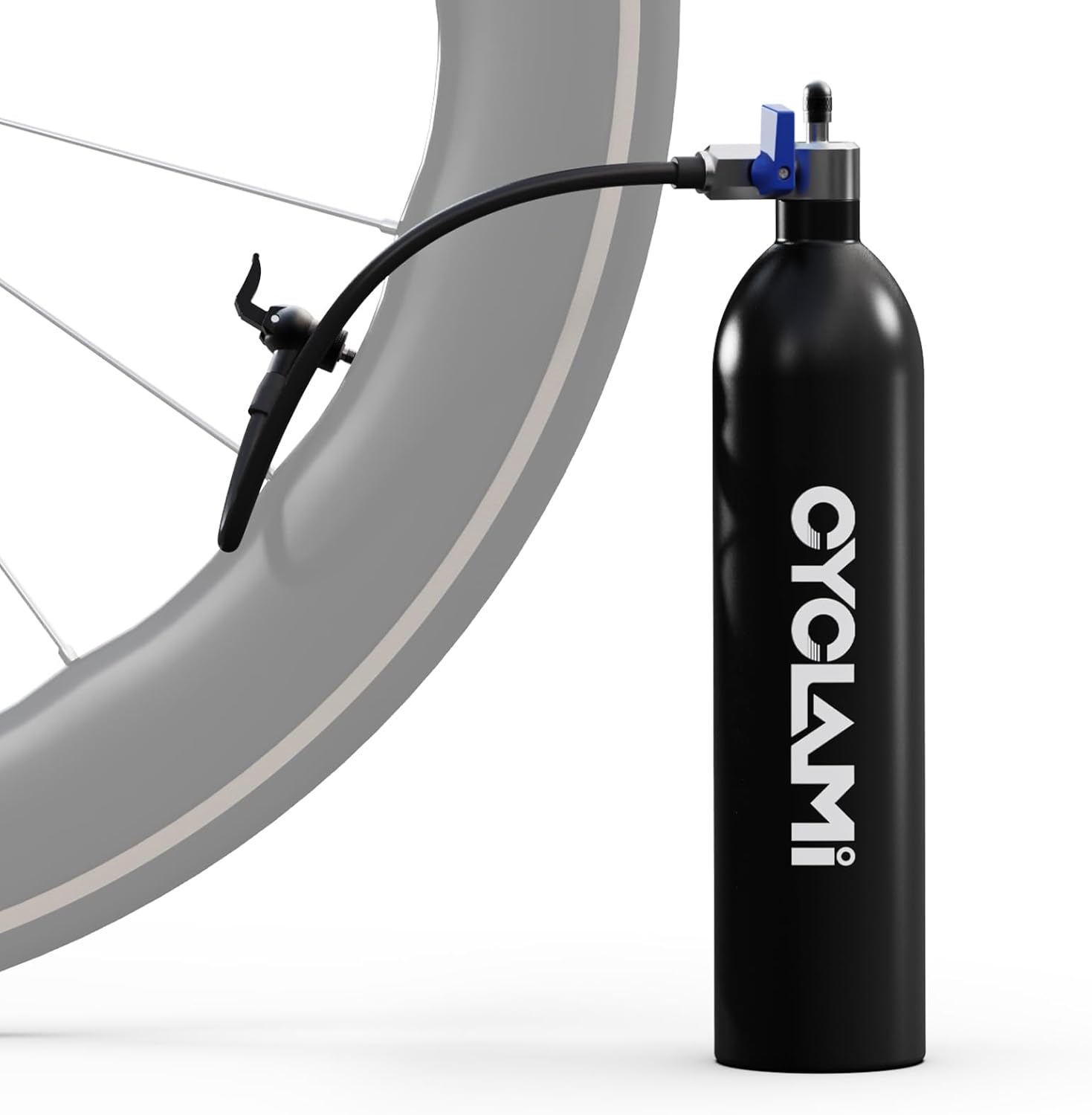 Tire Booster - 1.2L Aluminum Alloy MTB Road Inflator Tire Air Bottle - Valve Gas Cylinder & Accessories