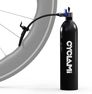 Fahrrad Tubeless Reifen-Booster 1,3 L / 200 PSI (13.79 bar) –Wiederverwendbare Reifenpumpe Aluminium für Rennräder und Mountainbikes mit AV/FV – Schnelle Tubeless