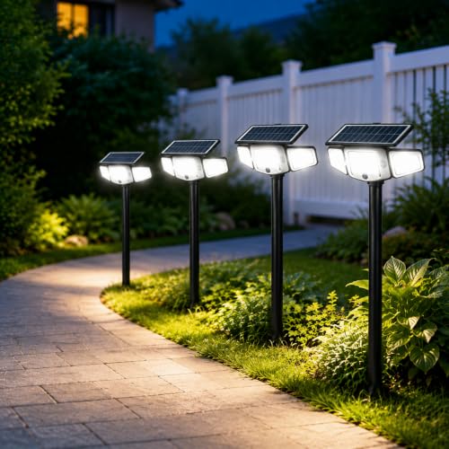 1/2/4Pcs 231 LEDs Solar Spot Lights Outdoor wieh Remote Control (4)