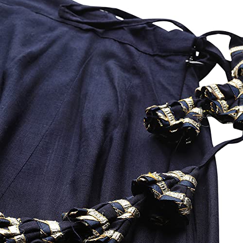 Image of Divena Navy Blue Embroidered lehenga dupatta set