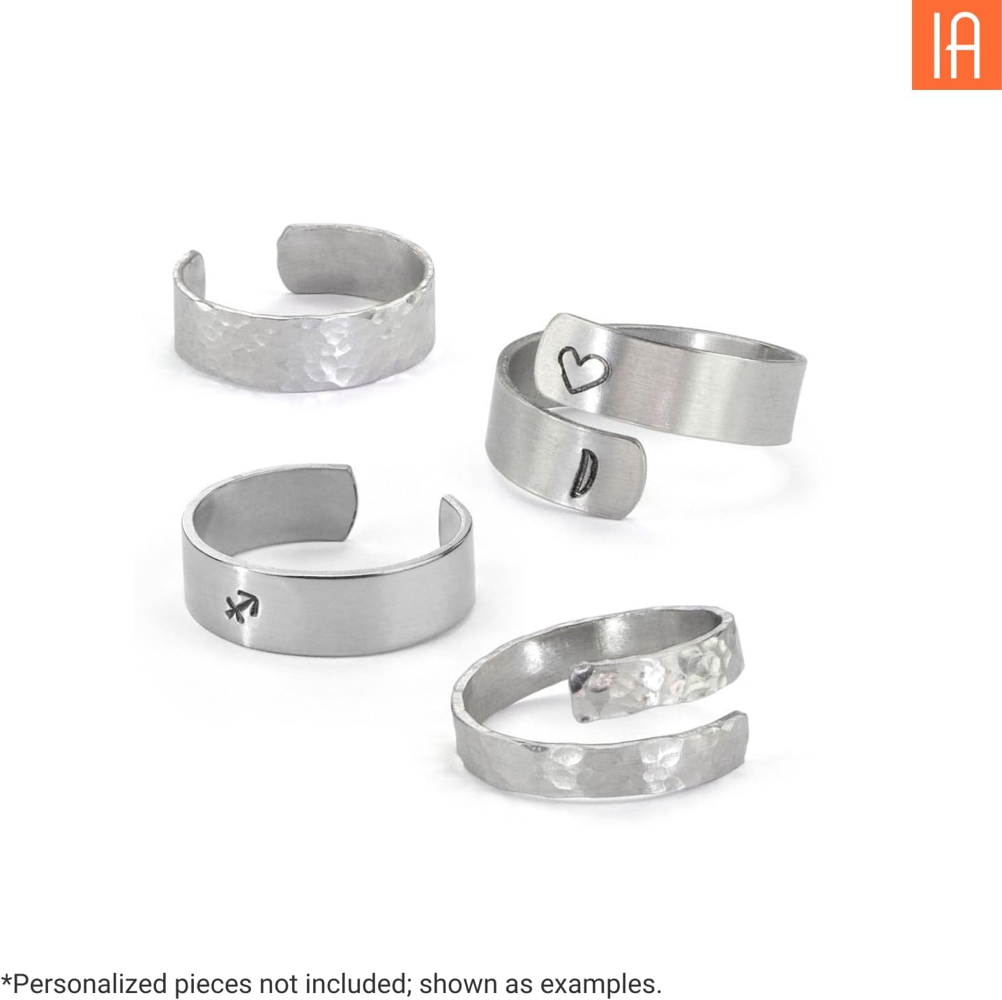 ImpressArt - Ring Metal Stamping Blank Assortment for Jewelry Making annd Hand Stamping (48 Pack)