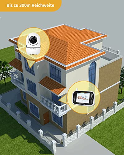 HelloBaby Baby Monitor,Hello Baby Monitor with Camera and Audio, 3.2'' LCD Screen,Rotate 355°horizontally and120°vertically,ECO Mode,Two-Way Audio, Night Vision,Temperature Monitoring, Lullabies - Image 6