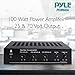 Pyle Compact 25/70v Power Amplifier 100W - Bluetooth Stereo Receiver for Home or Commercial - 3 Mic Inputs - Music On Hold, Tone Control, Input Selector - For PA, Telephony and Speaker System - PCM60A