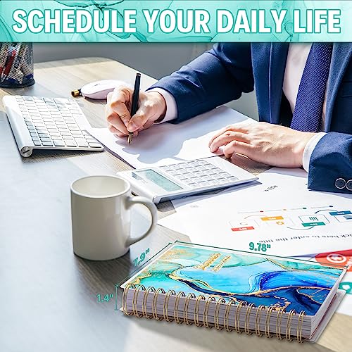 Hardcover Planner 2023-2024 7.9" X 9.8", Large 18 Months Daily Weekly Monthly Planner Yearly Agenda July. 2023–Dec. 2024, Page Tabs, Separator Page, Pocket Folder, Bookmark, Sticky Note Set #TOP2