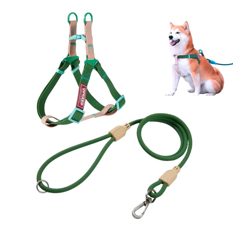 Adjustable Dog Universal Chest Harness+Traction Rope Set, Waterproof, Chew-Resistant