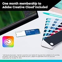 WD Blue SN570 NVMe SSD intern 2 TB (für Kreativpro, fis, 1-monatige Mitgliedschaft bei Adobe Creative Cloud, M.2 2280 PCIe Gen3 x 4 NVMe SSD, Lesen bis zu 3.500 MB/s, Dashboard), Festkörper-Laufwerk – Ansicht 2