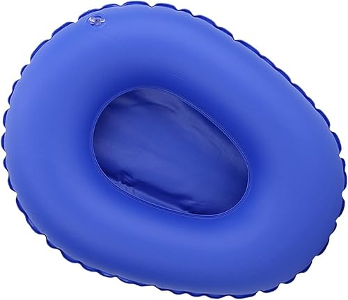 Miniatura 8 de TOPINCN Bandeja de cama inflable, cojines inflables para orinal antiescaras para ancianos postrados en cama, taburete inflable portátil, inodoro de