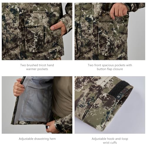 Image of BASSDASH Walker-LW Breathable Waterproof Fishing Hunting Wading Jackets with Silent Outer Fabric for Men Women