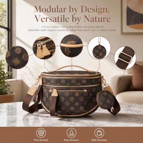 Image of Crossbody Purse for Women Small Crossbody Bags Trendy Vegan Leather with Adjustable Shoulder Straps Gift for Mother Wife Mom