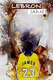  Lebron James Notebook: Basketball Notebook combined Lined and Sketch pages for writing down sport, basketball, everyday goals, stories, ideas and drawing pictures, shapes ...