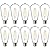 Sunco 10 Pack 60W Vintage LED Edison Bulbs Equivalent 8.5W CRI92 800 Lumens, Dimmable ST64 Filament 5000K Daylight E26 Medium Base Light Bulbs High Brightness Clear Glass Waterproof UL