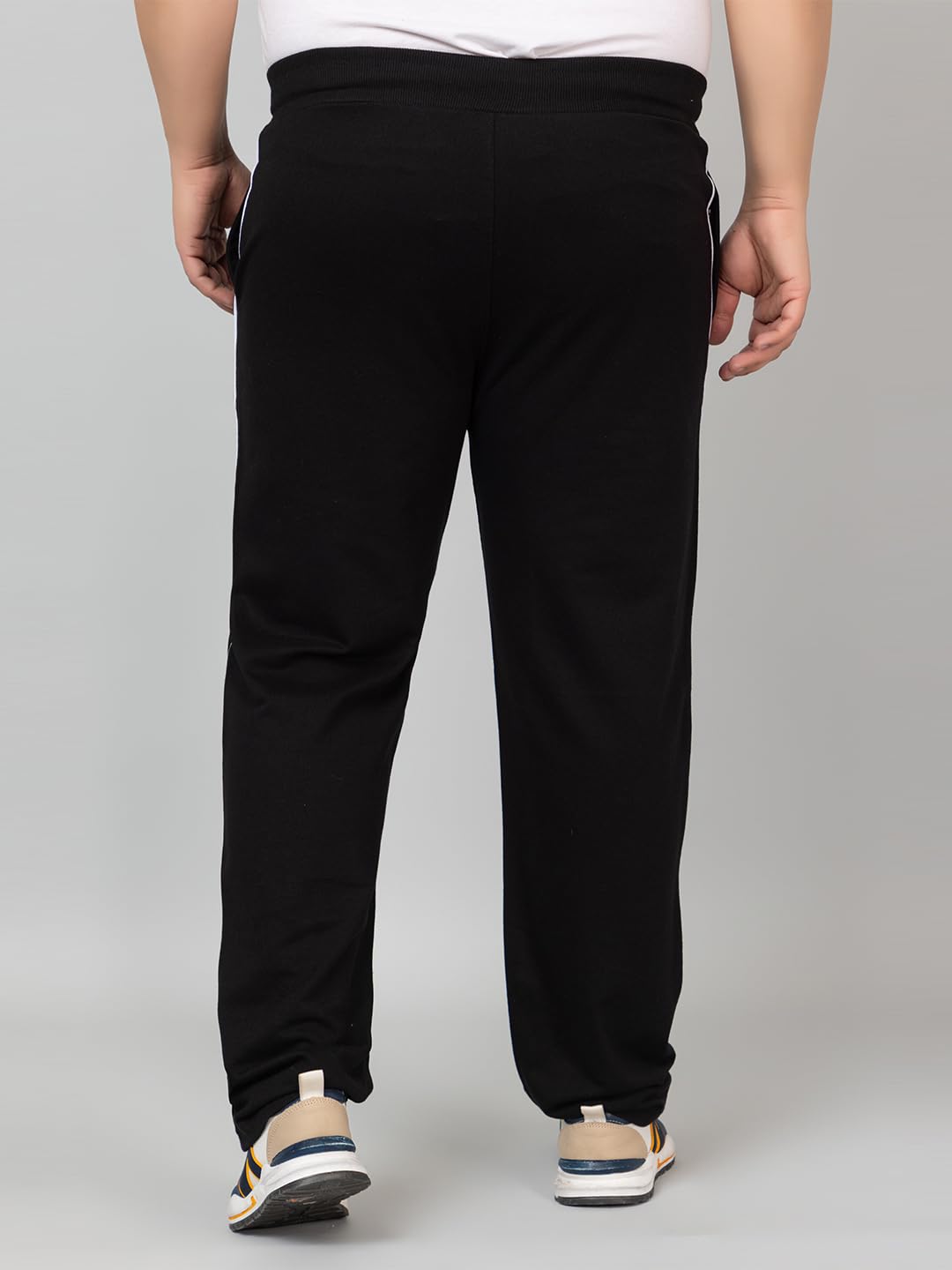 Kepa Men Plus Size Casual Track Pant Gym Workout Lower Black 3