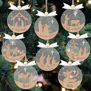 Winter Christmas Hanging Ornaments for Tree, Winter Wonderland Ornaments for Christmas Tree Gifts Winter Party Supplies