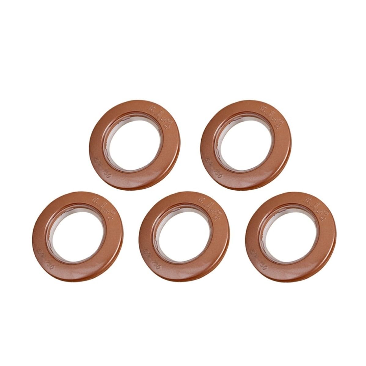 Anillos para cortinas con ojales BCOATH metálicos color café lisos fuertes 1