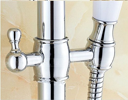 Robinet de salle de bain avec mitigeur de douche chrome étanche