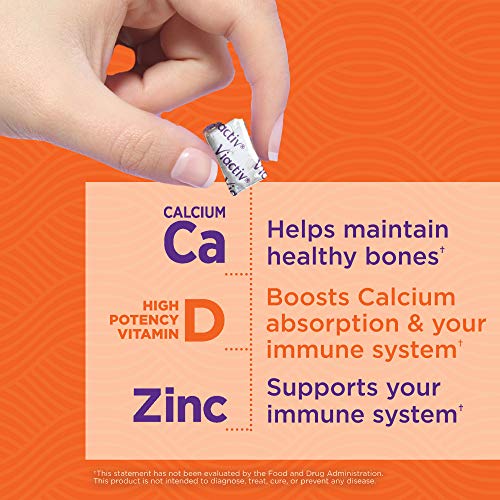 Viactiv Calcium + Immune Health Supplement Soft Chews, Orange Cream Flavor, 90 Count #TOP1