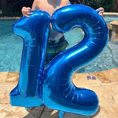 Image of 3 Balloon Numbers Birthday Decorations, 40In Navy Blue Balloons for Party | Eye-catching Appearance, Perfect Decorative Centerpieces, Convenient Self-sealing Structure, Widely for Various Occasions